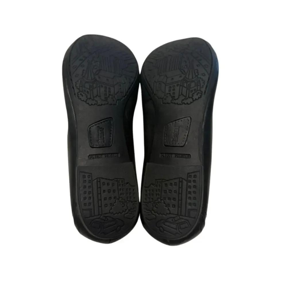 Born Julianne Flat in Black Full Grain Leather, Size 7.5